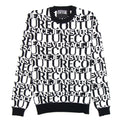 Versace Jeans Couture All Over Print Crew Neck Letter Jumper White/black