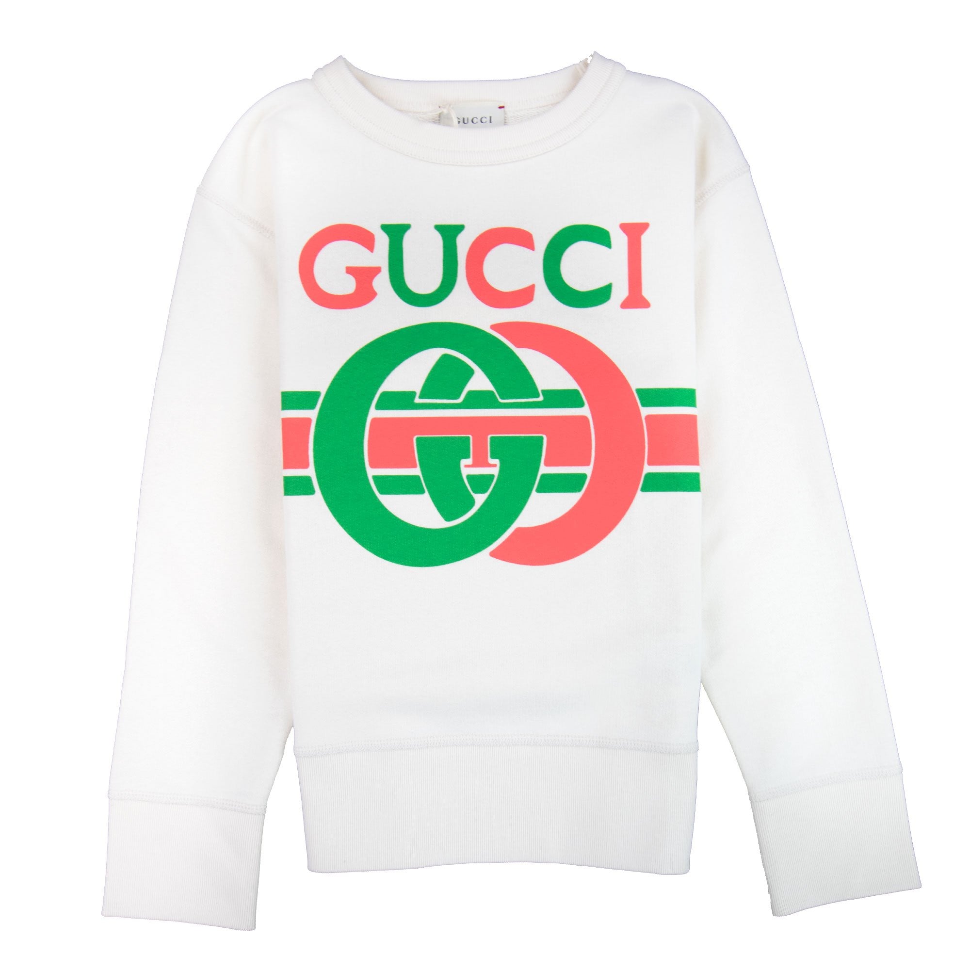 Gucci Junior Interlocking G Sweatshirt Off White
