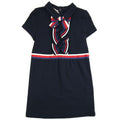 Gucci Junior Bow Web Dress Navy