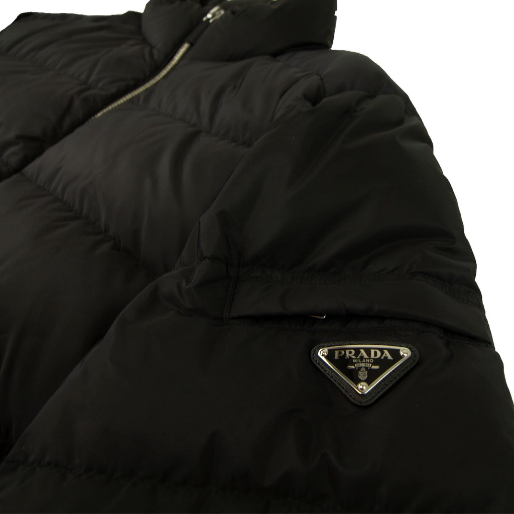 Prada Piumino Nylon Down Jacket Nero