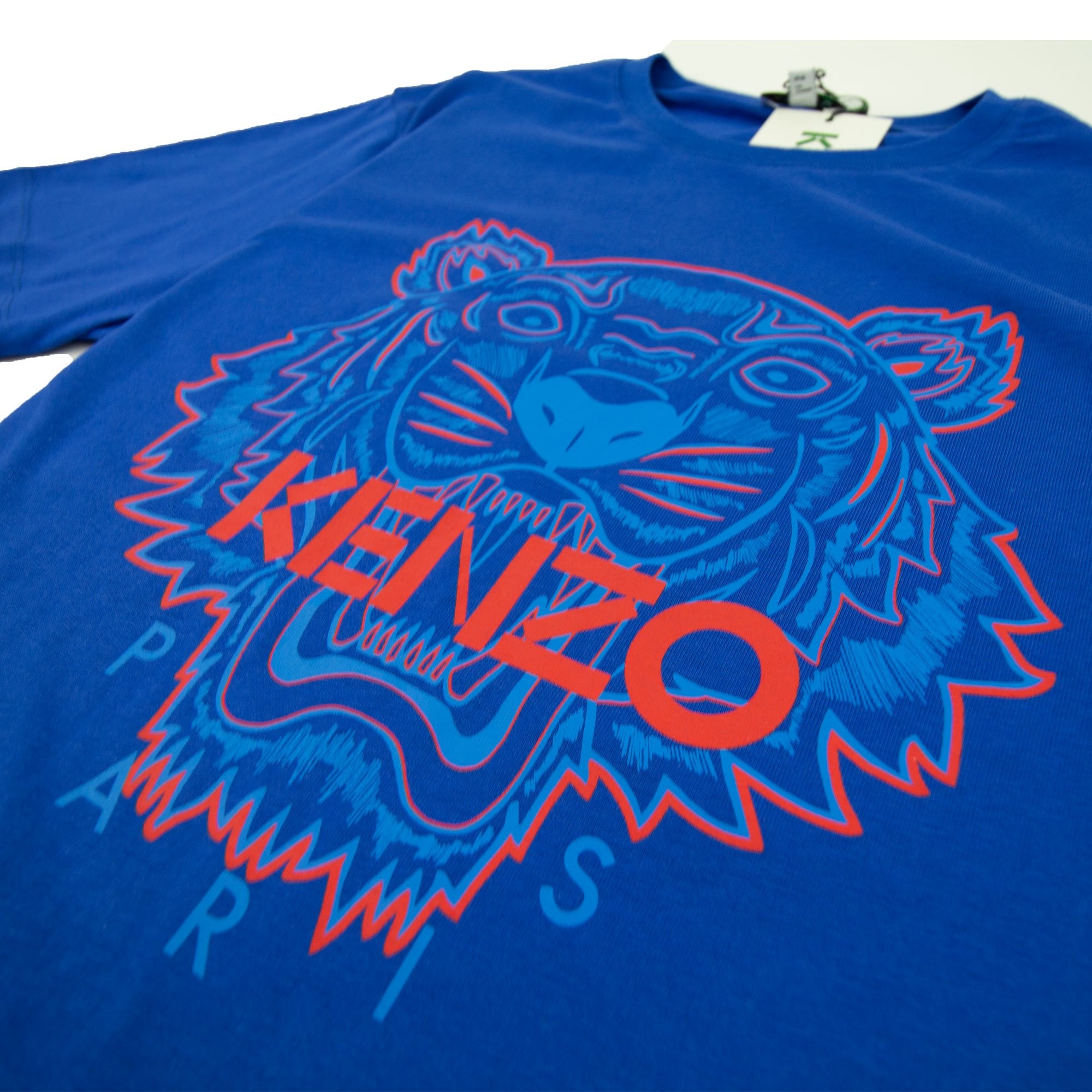 Kenzo Two-tone Tiger T-shirt Blue