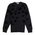 Mcq By Alexander Mcqueen Felt Swallow Swarm Sweatshirt Black/Black