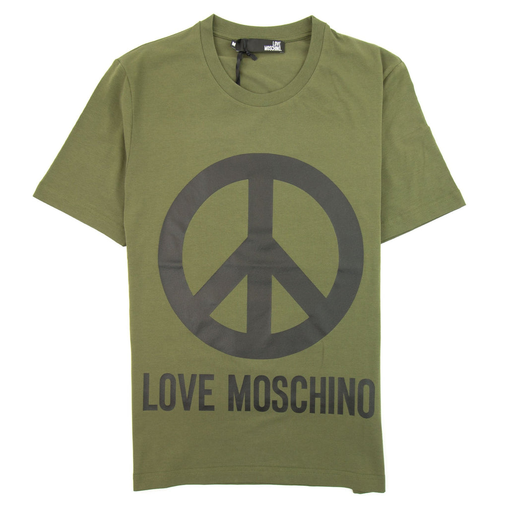 Love Moschino Peace T-shirt Khaki/Black
