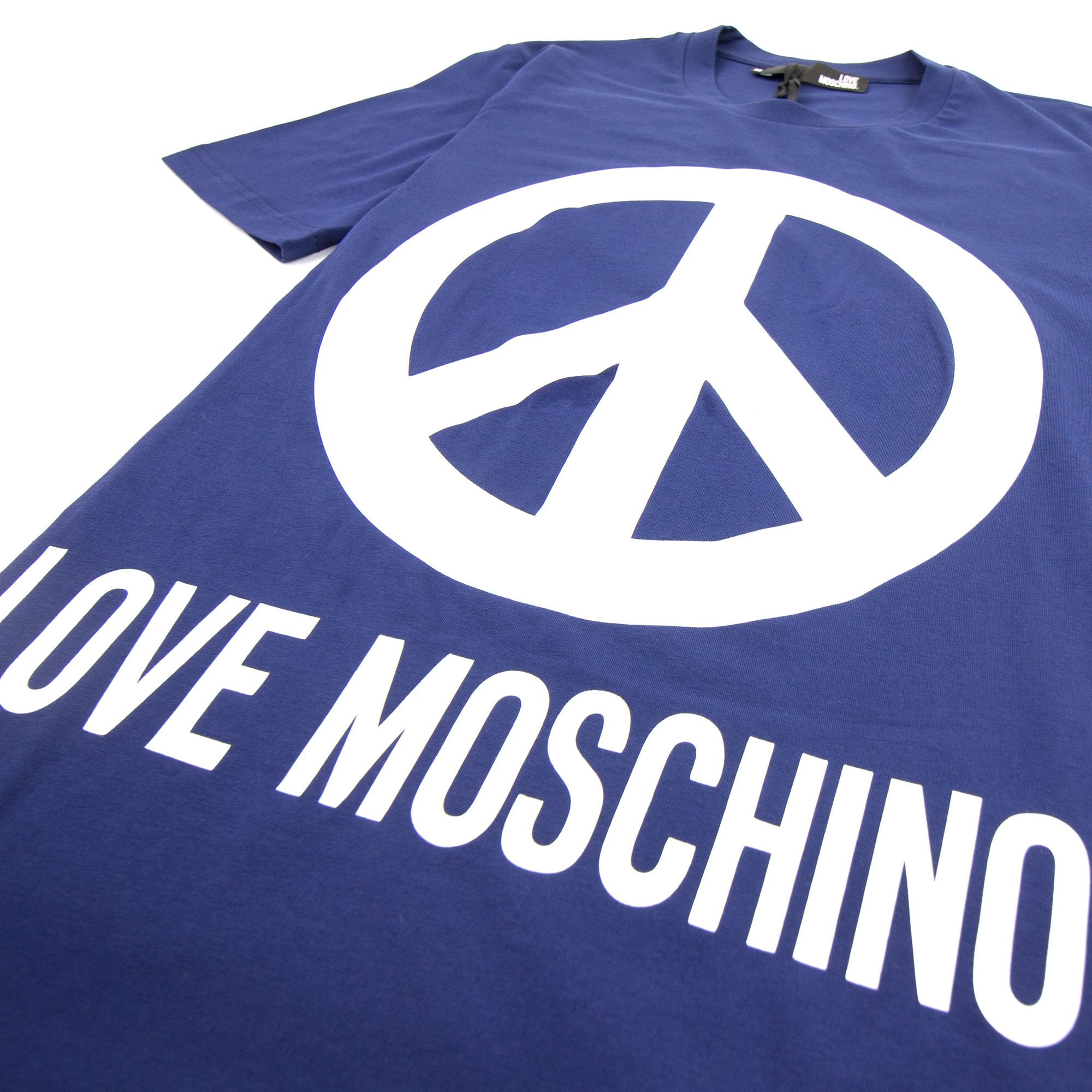 Love Moschino Peace T-shirt Blue/White