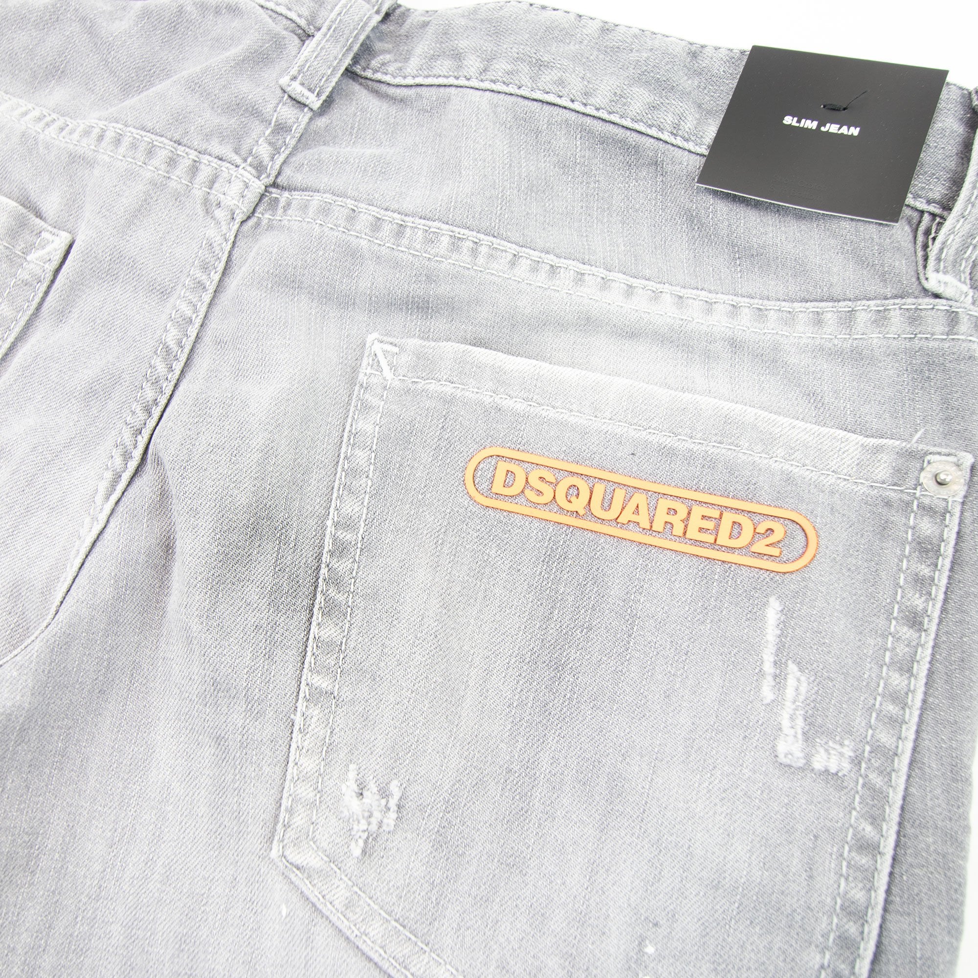 Dsquared2 Grey Denim Slim Jeans Grey