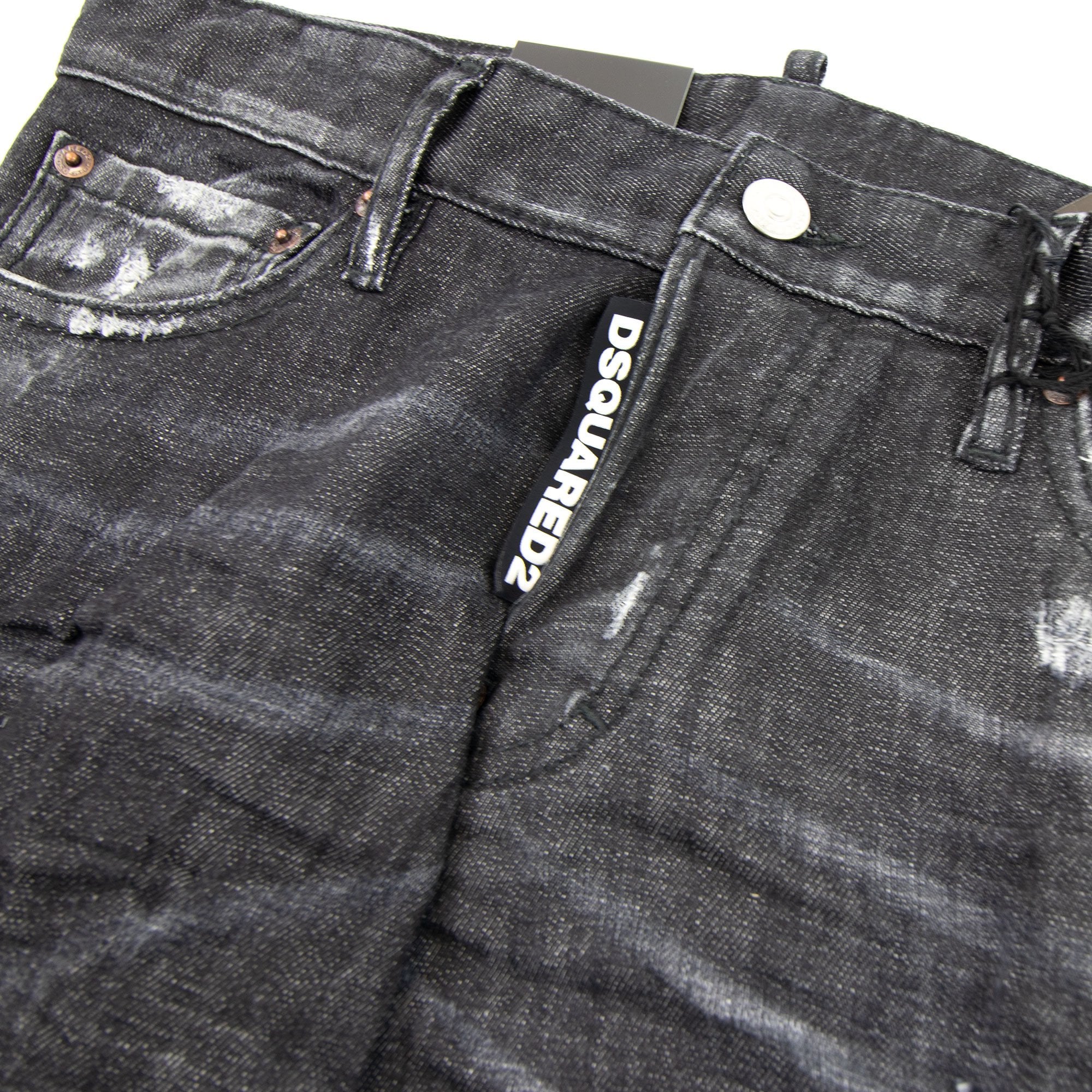 Dsquared2 Black Worked Slim Jeans Black