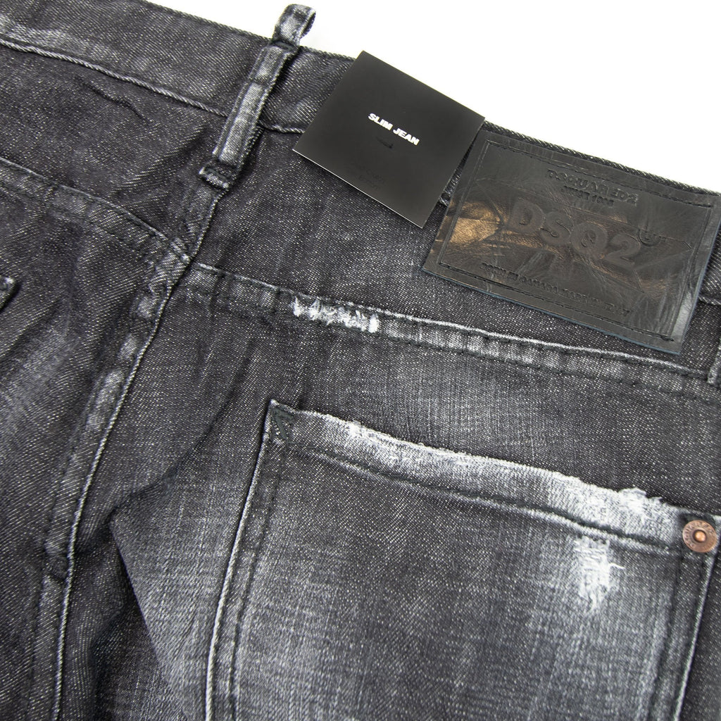 Dsquared2 Black Worked Slim Jeans Black