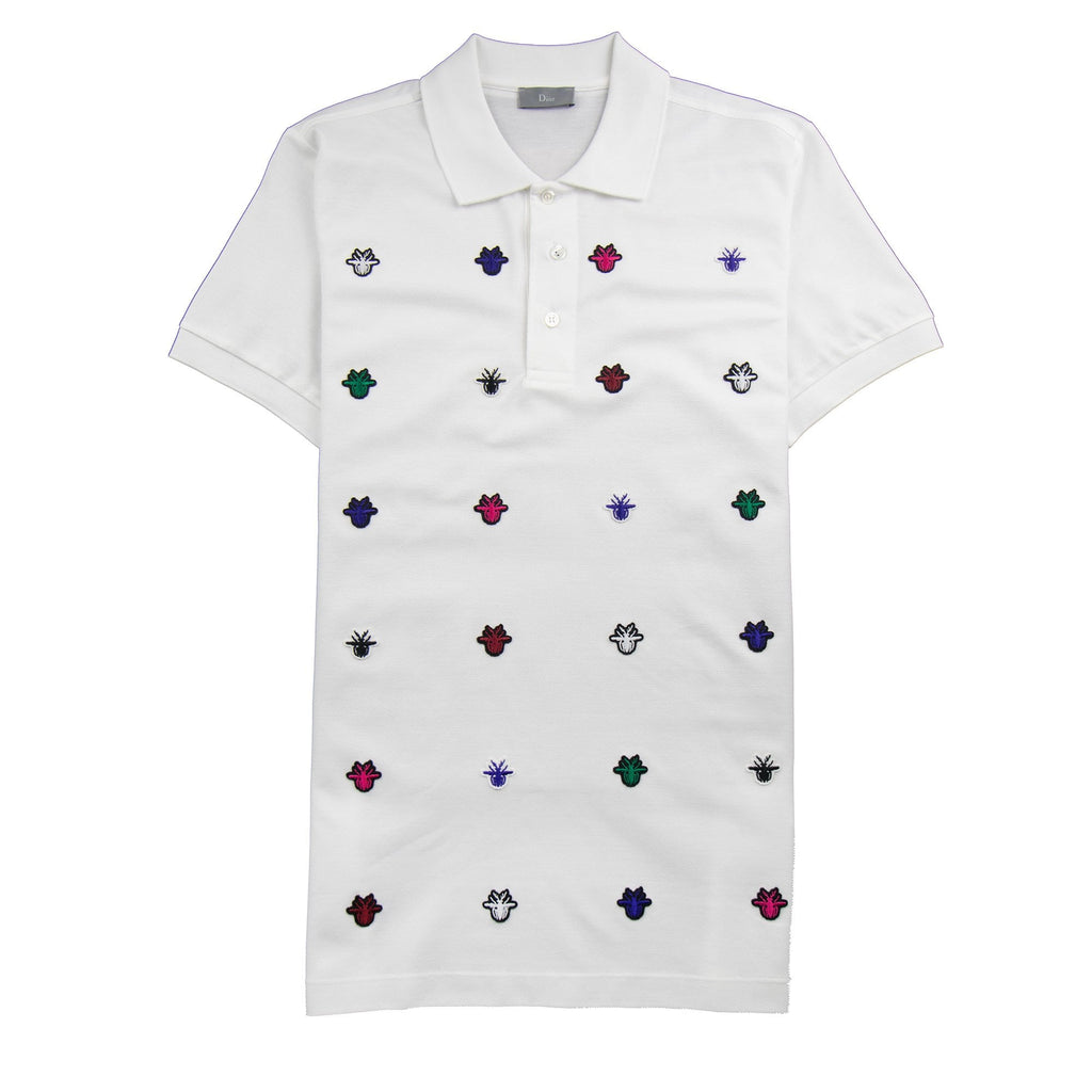 Christian Dior Multi Bee Polo White