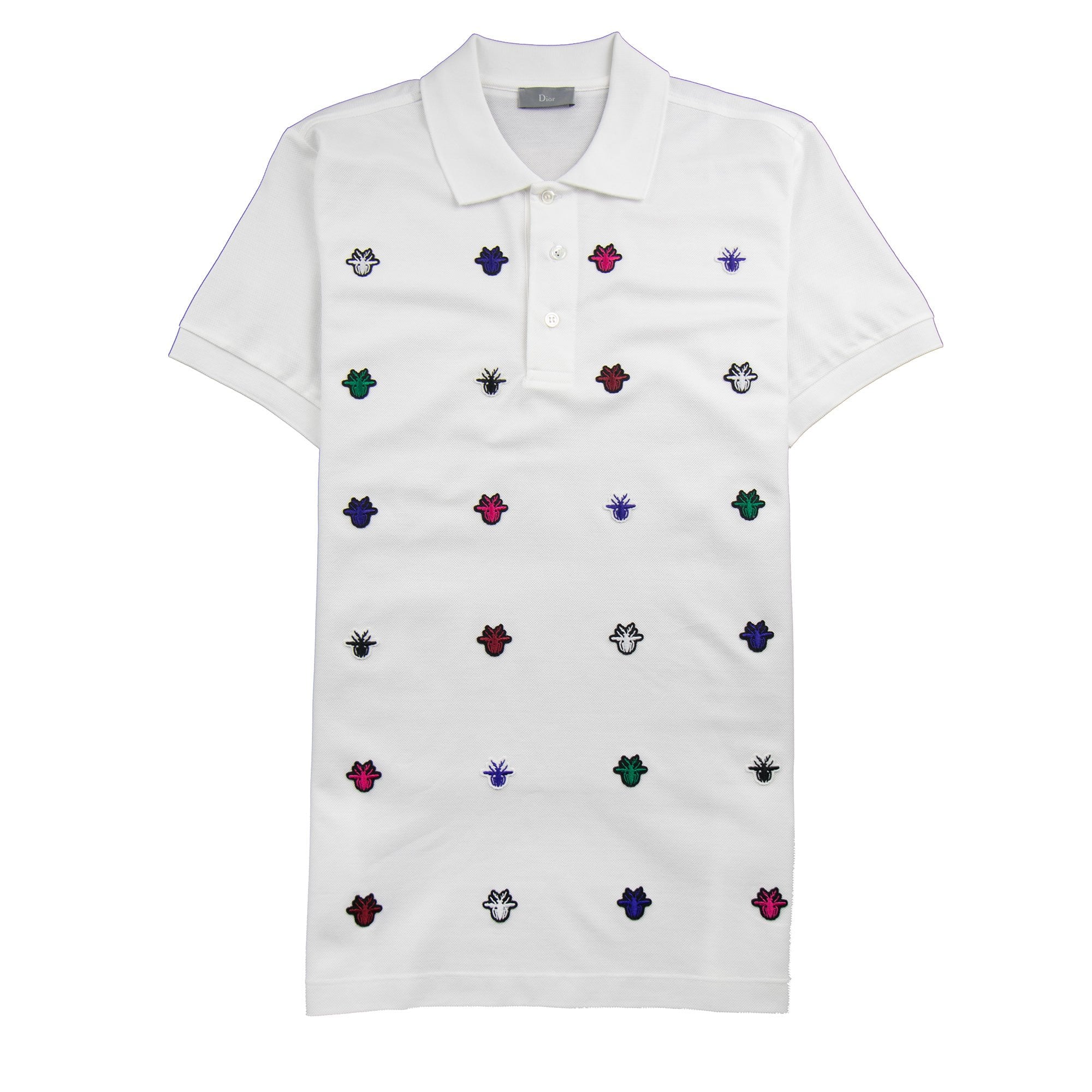 Christian Dior Multi Bee Polo White