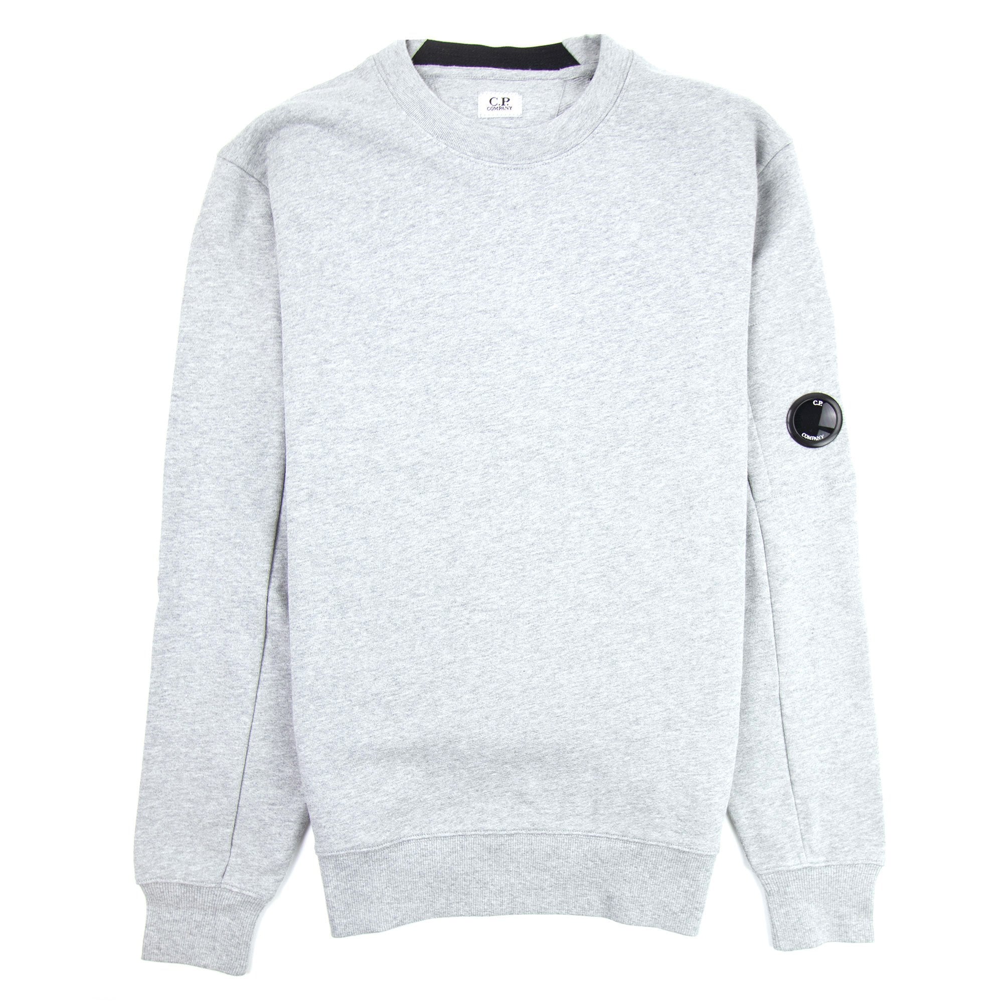 CP Company Diagonal Raised Fleece Lens Crew Sweatshirt Grey M93