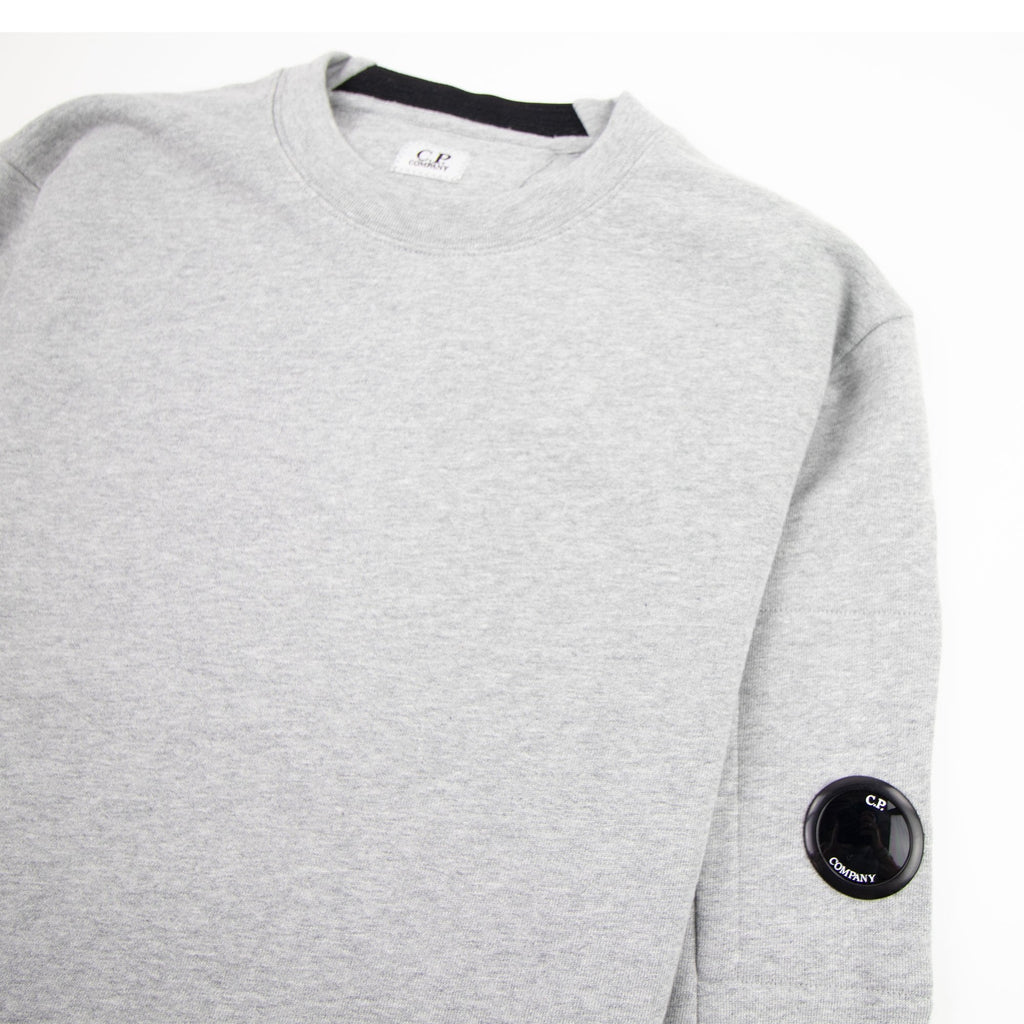 CP Company Diagonal Raised Fleece Lens Crew Sweatshirt Grey M93