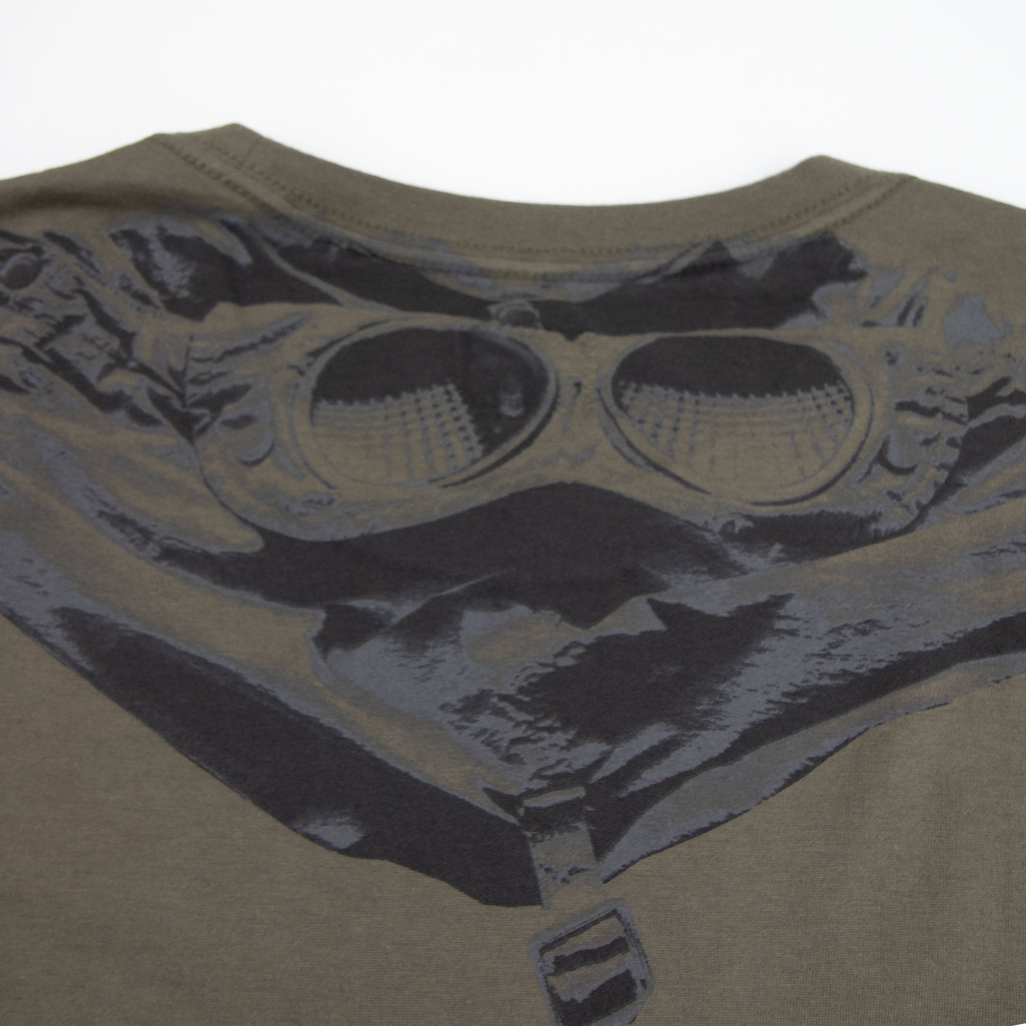 CP Company Reverse Goggle Print T-shirt Dusty Olive 661