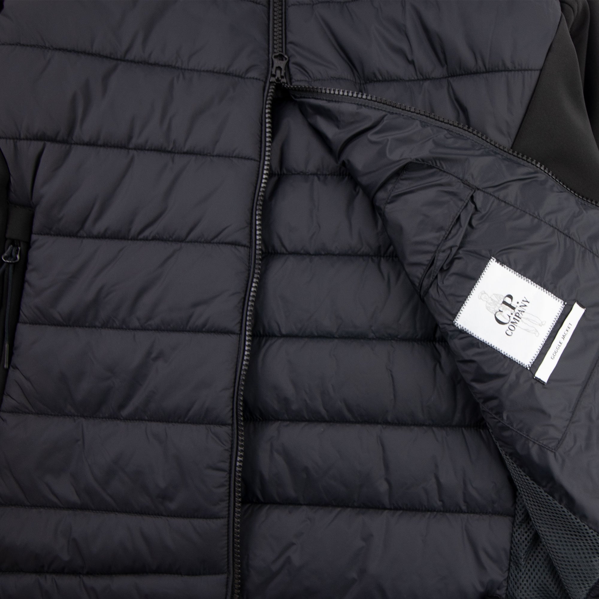 CP Company Padded Half Soft Shell Jacket Black 999