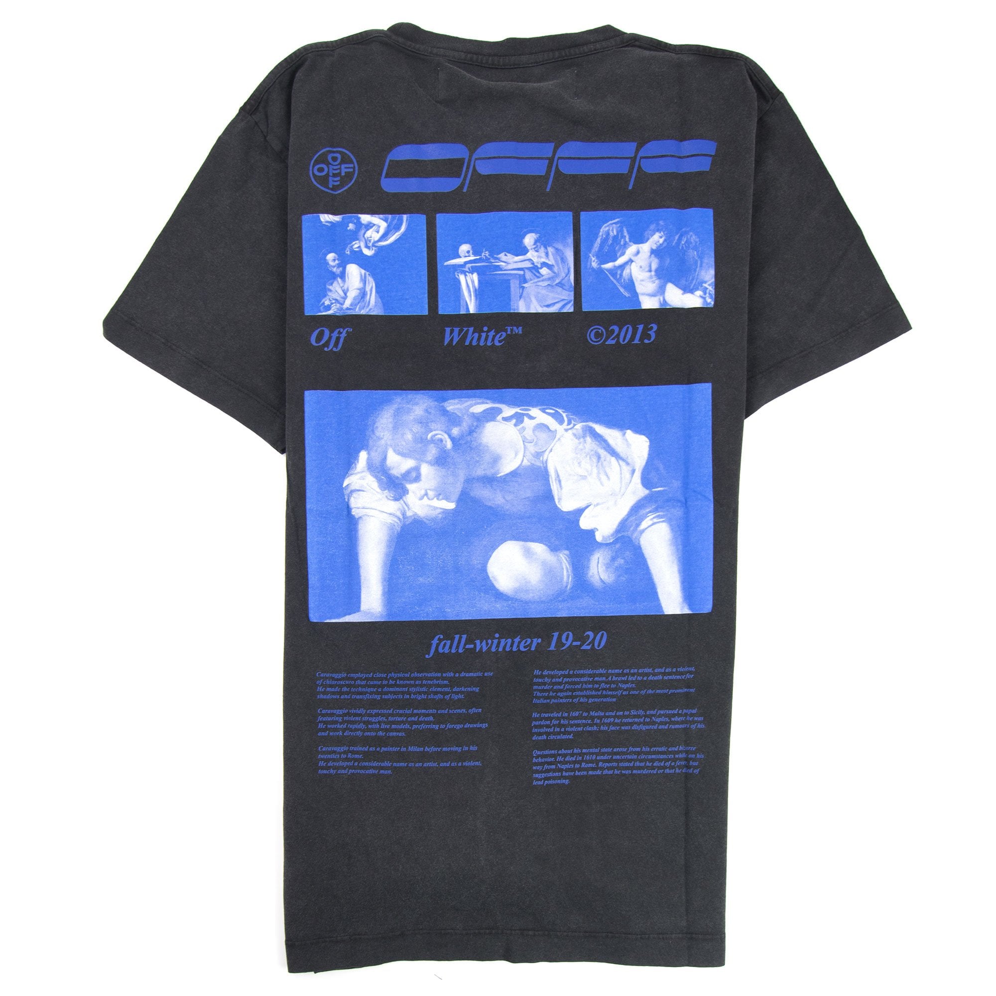 Off White Hardcore Caravaggio Jersey T-shirt Black/blue | ONU – Onu