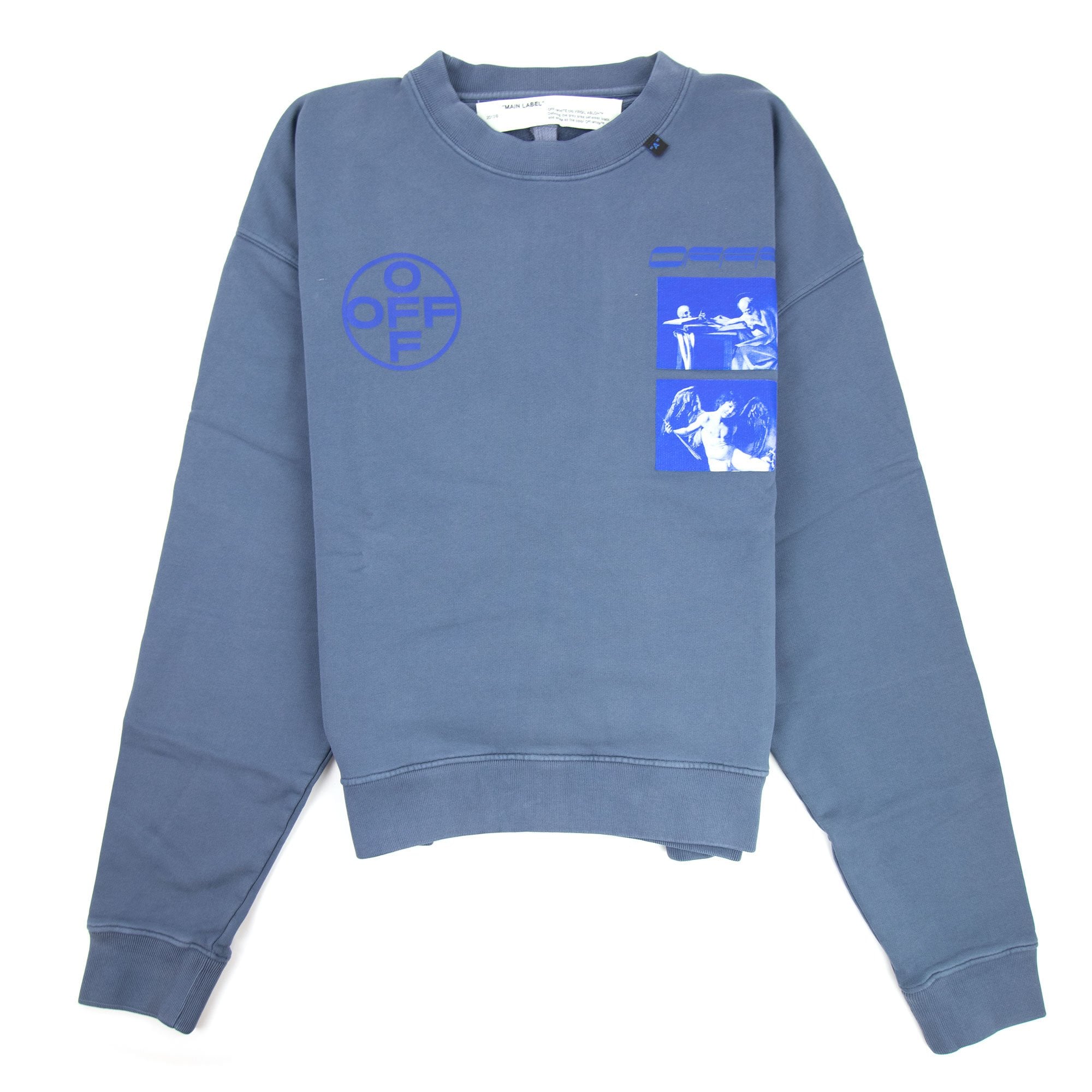 Off White Hardcore Caravaggio Oversized Sweatshirt Indigo Blue – Onu