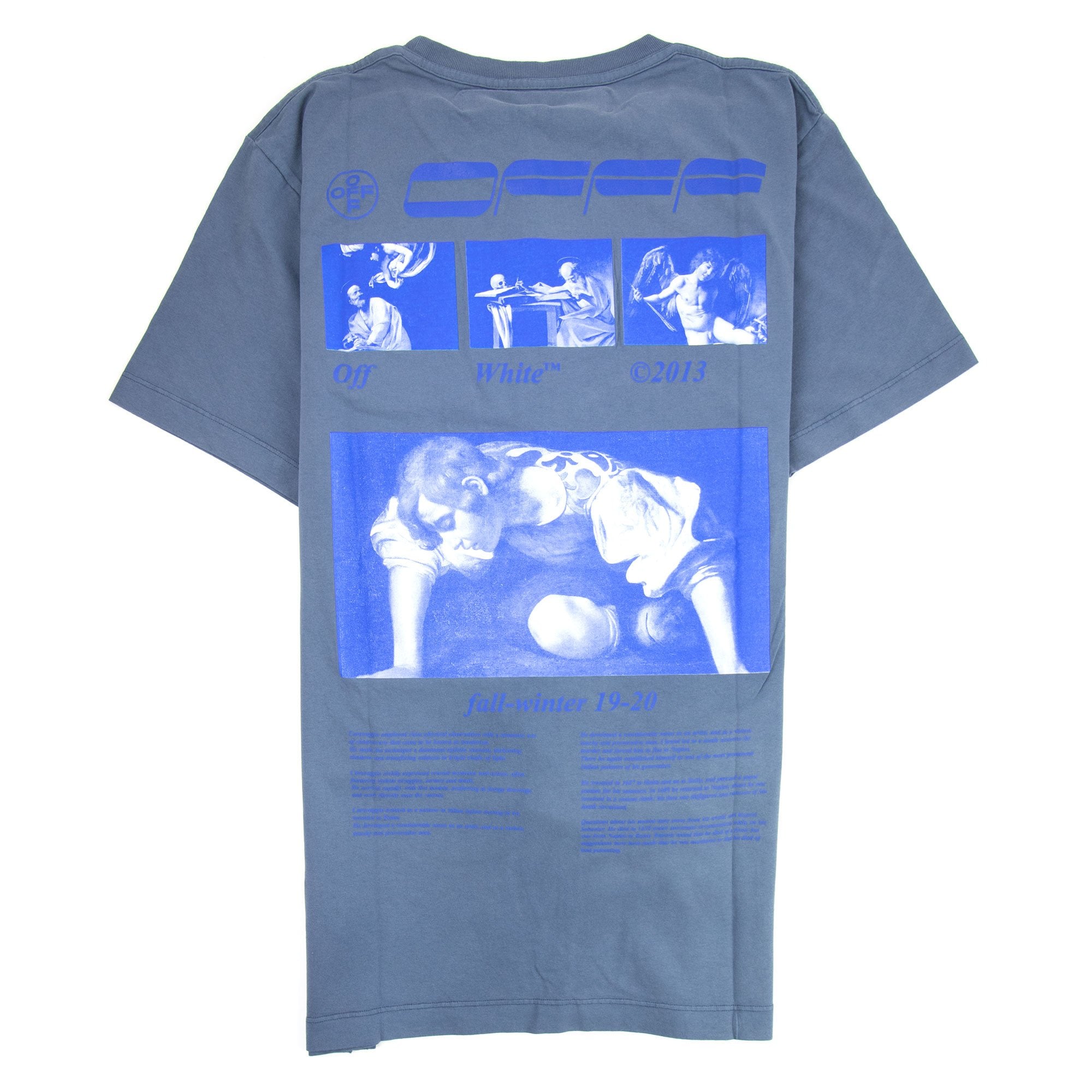 Off White Caravaggio S/S T-Shirt Indigo Blue
