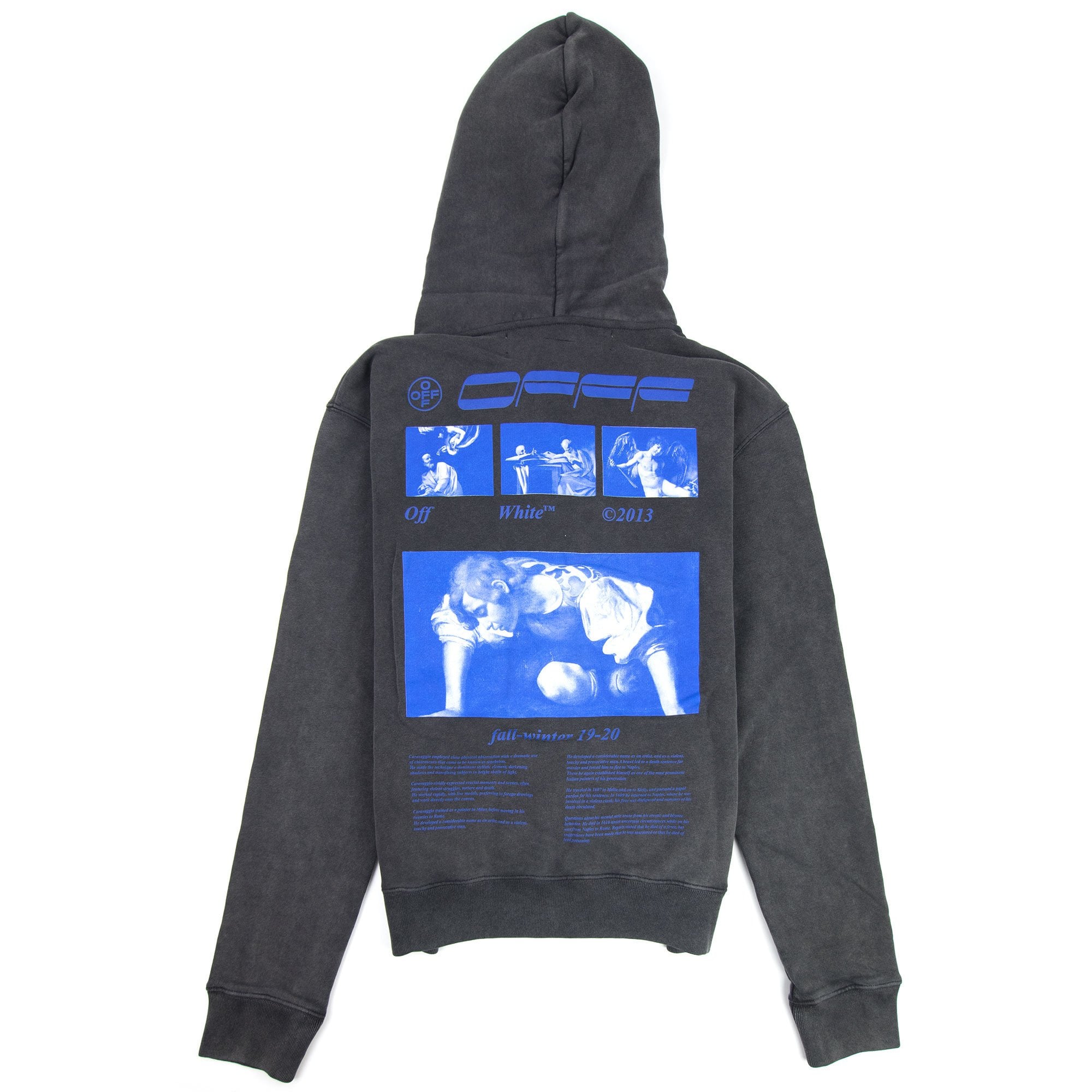Off White Hardcore Caravaggio Zipped Hoodie Black/blue