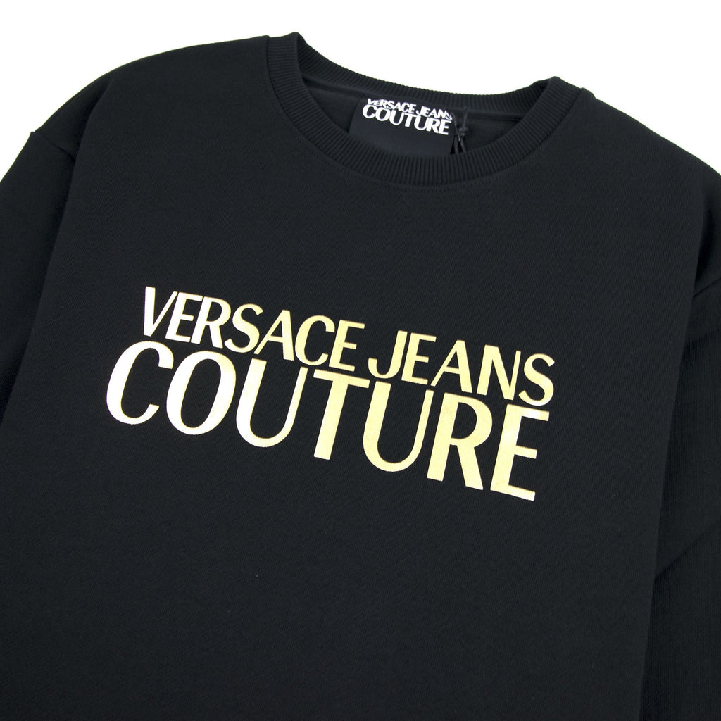 Versace Jeans Couture Logo Crew Neck Sweatshirt Black