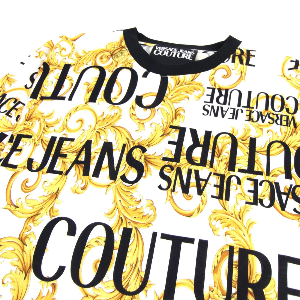 Versace Jeans Couture Logo Baroque Print T-shirt White 003