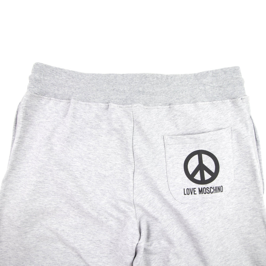 Love Moschino Peace Logo Back Pocket Pants Grey