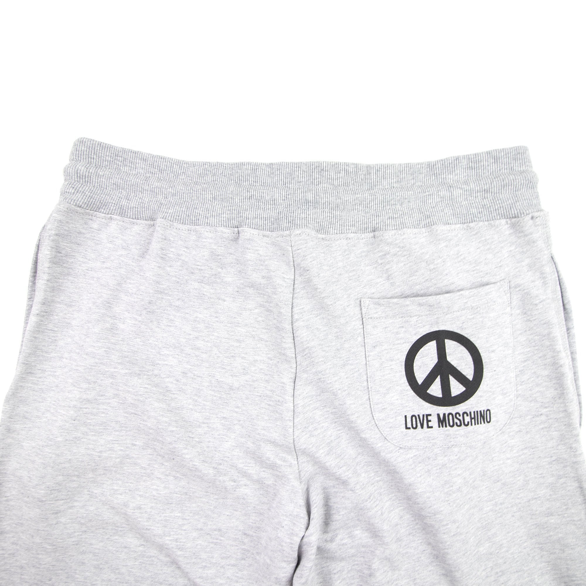 Love Moschino Peace Logo Back Pocket Pants Grey