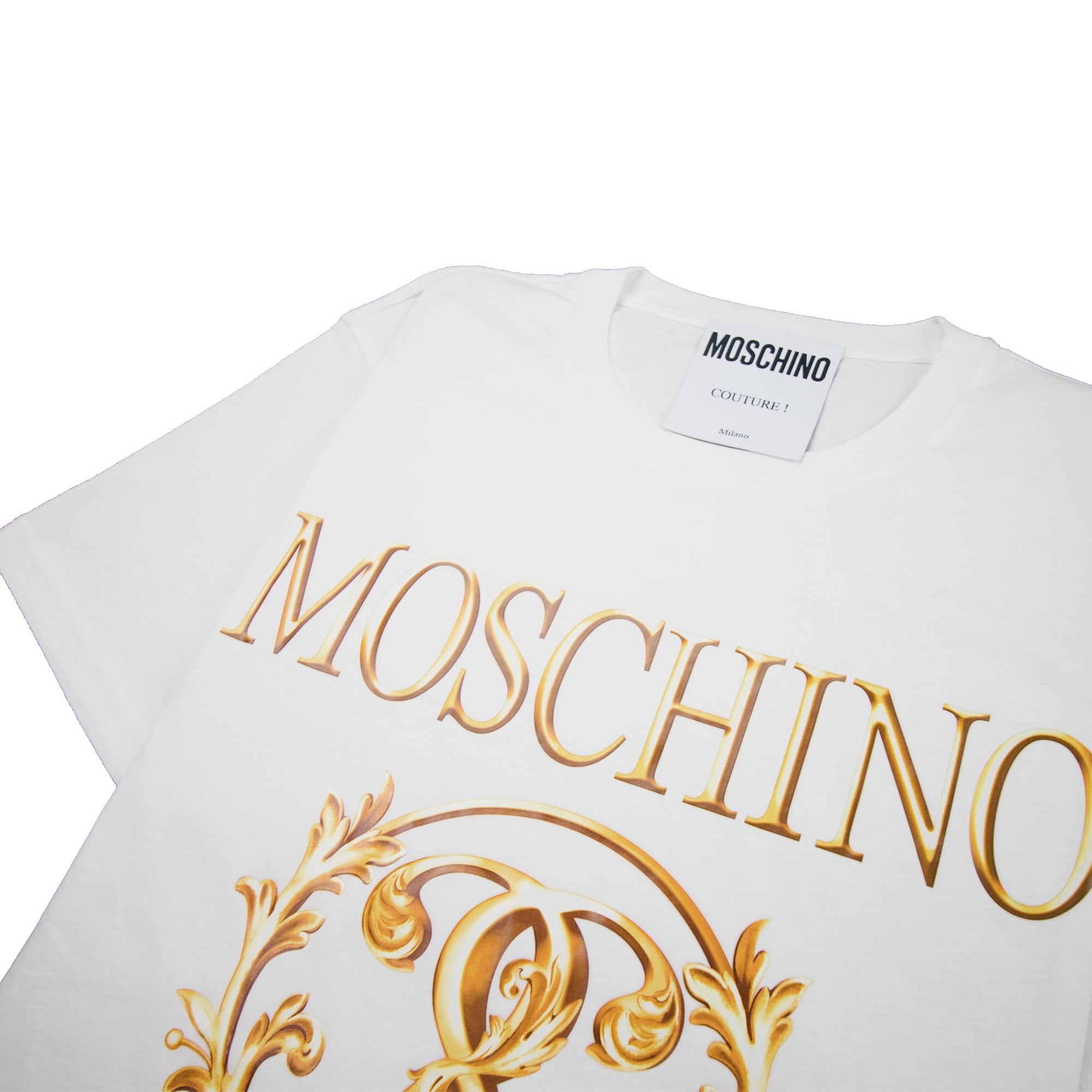 Moschino Couture Question Mark Jersey T-shirt Off White