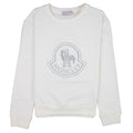 Moncler Junior Maglia Metallic Logo L/s T-shirt White 034