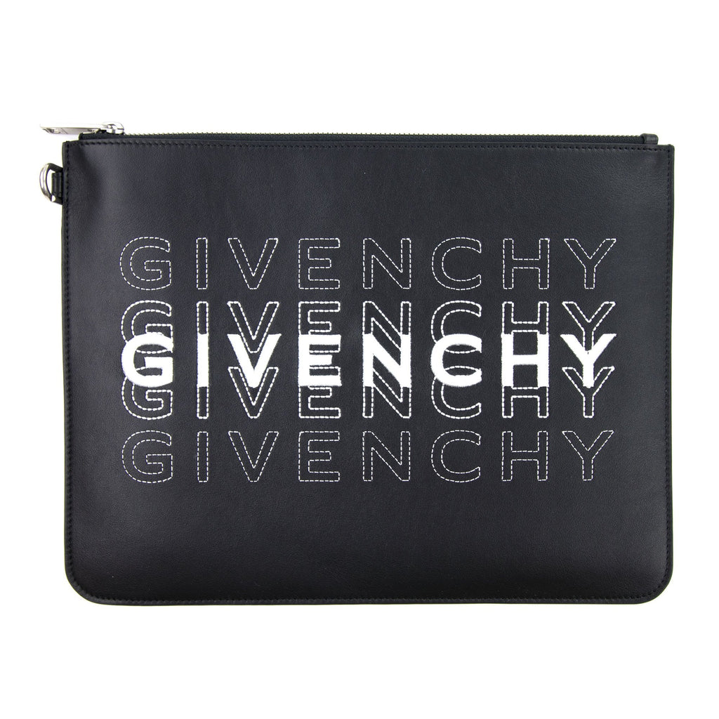 Givenchy Black Embroidered Pouch Black