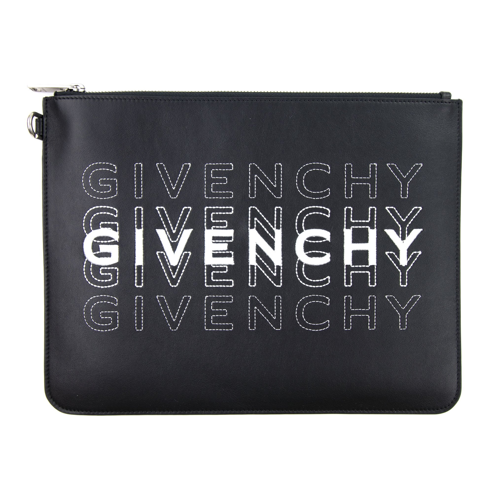Givenchy Black Embroidered Pouch Black