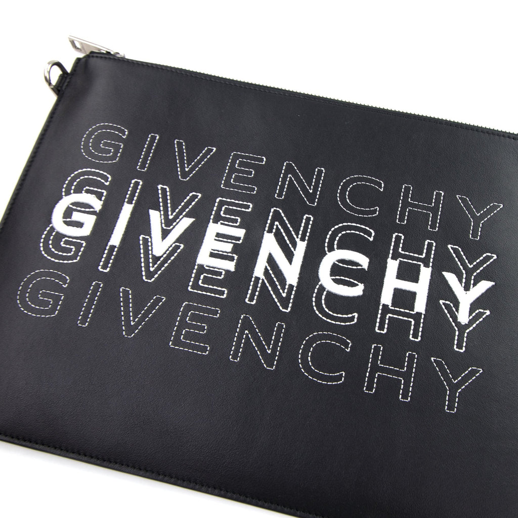 Givenchy Black Embroidered Pouch Black