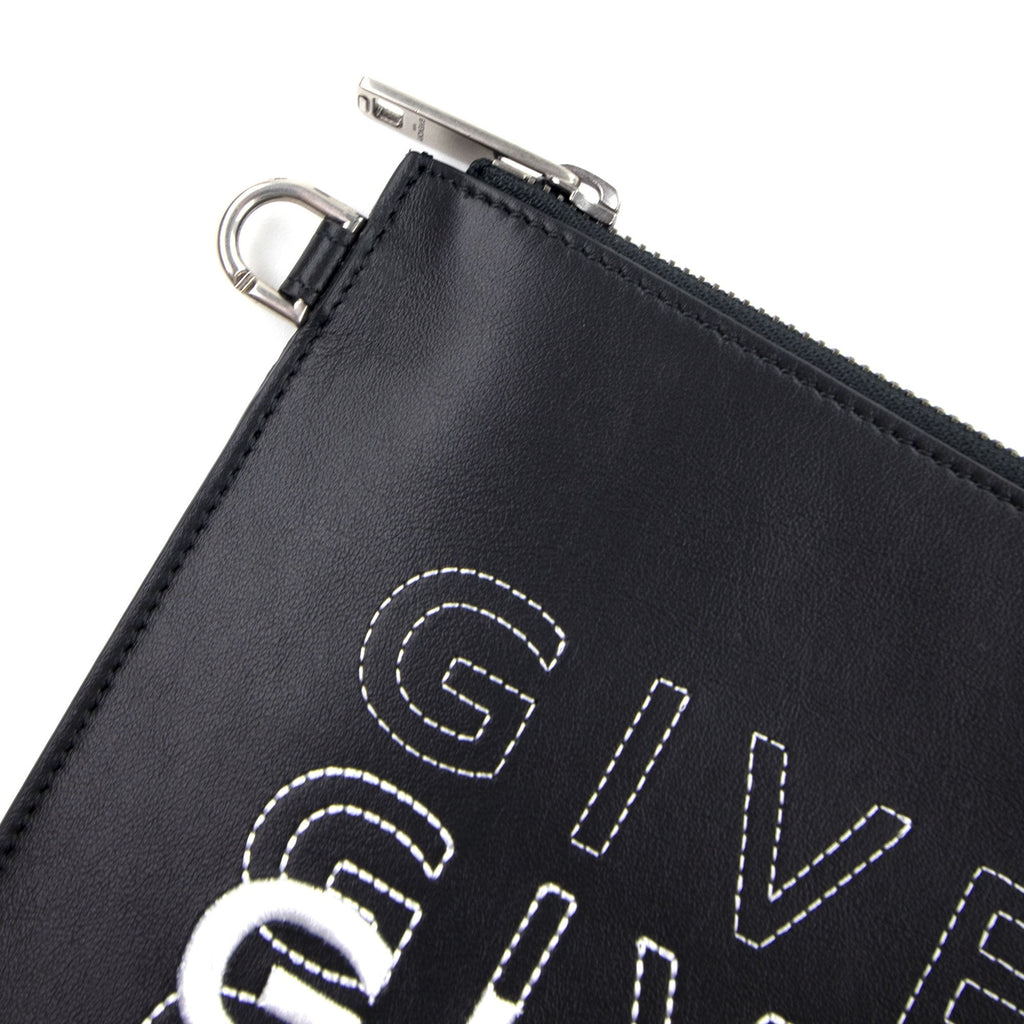 Givenchy Black Embroidered Pouch Black