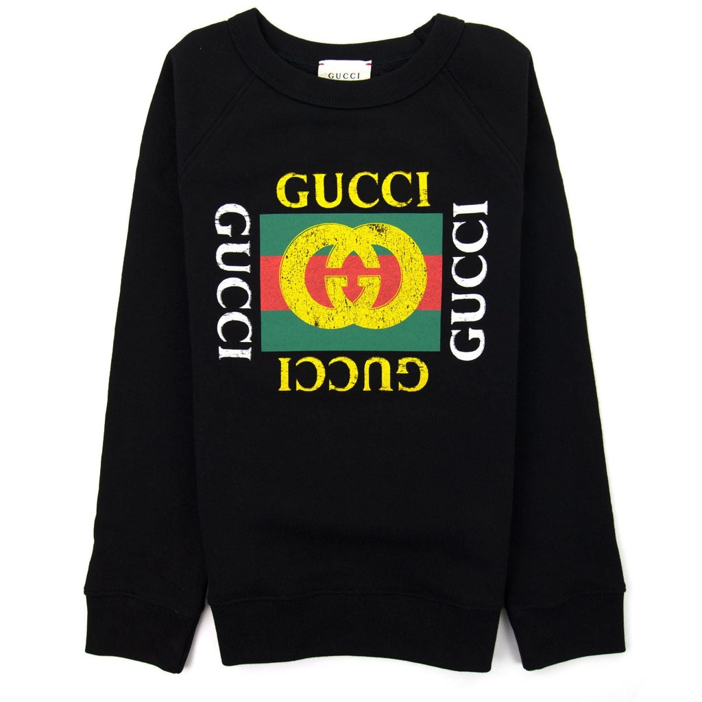 Gucci Junior Gucci Logo Sweatshirt Black 1060