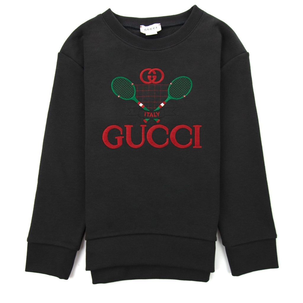 Gucci Junior Sweatshirt With Gucci Tennis 1073 Dark Grey