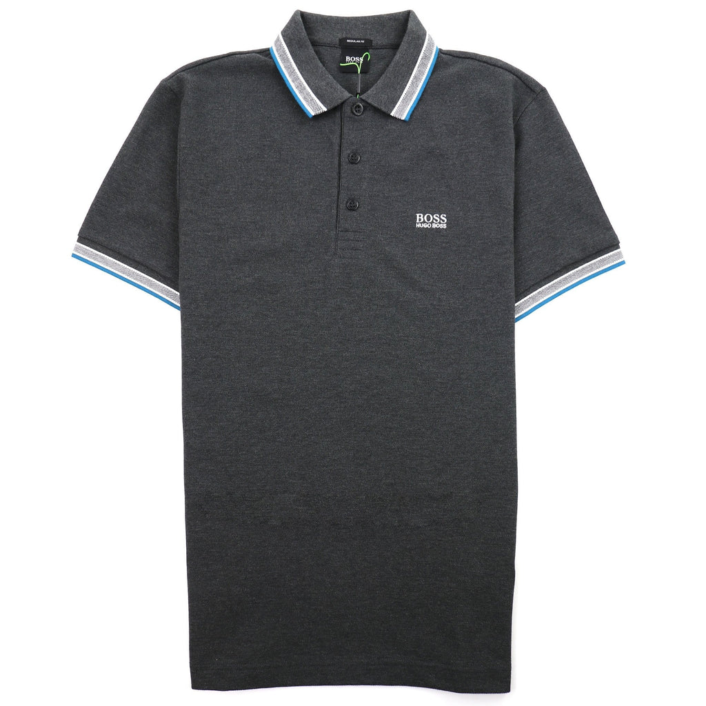 Hugo Boss Paddy Short Sleeve Polo Shirt Anthracite Grey