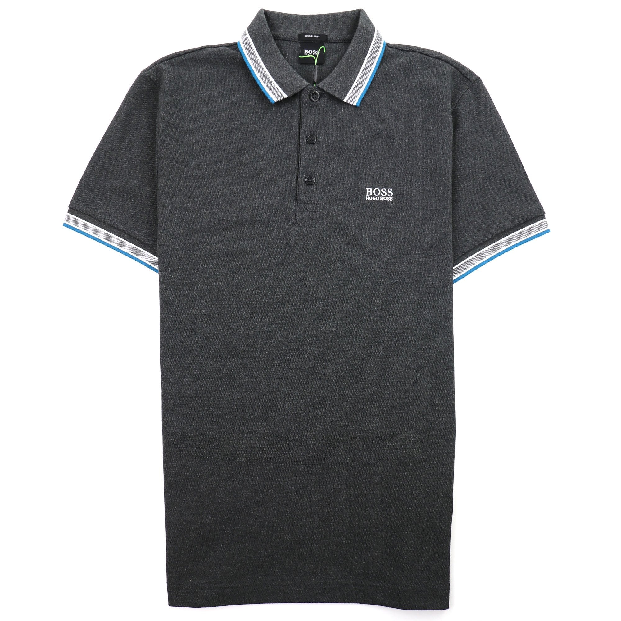 Hugo Boss Paddy Short Sleeve Polo Shirt Anthracite Grey