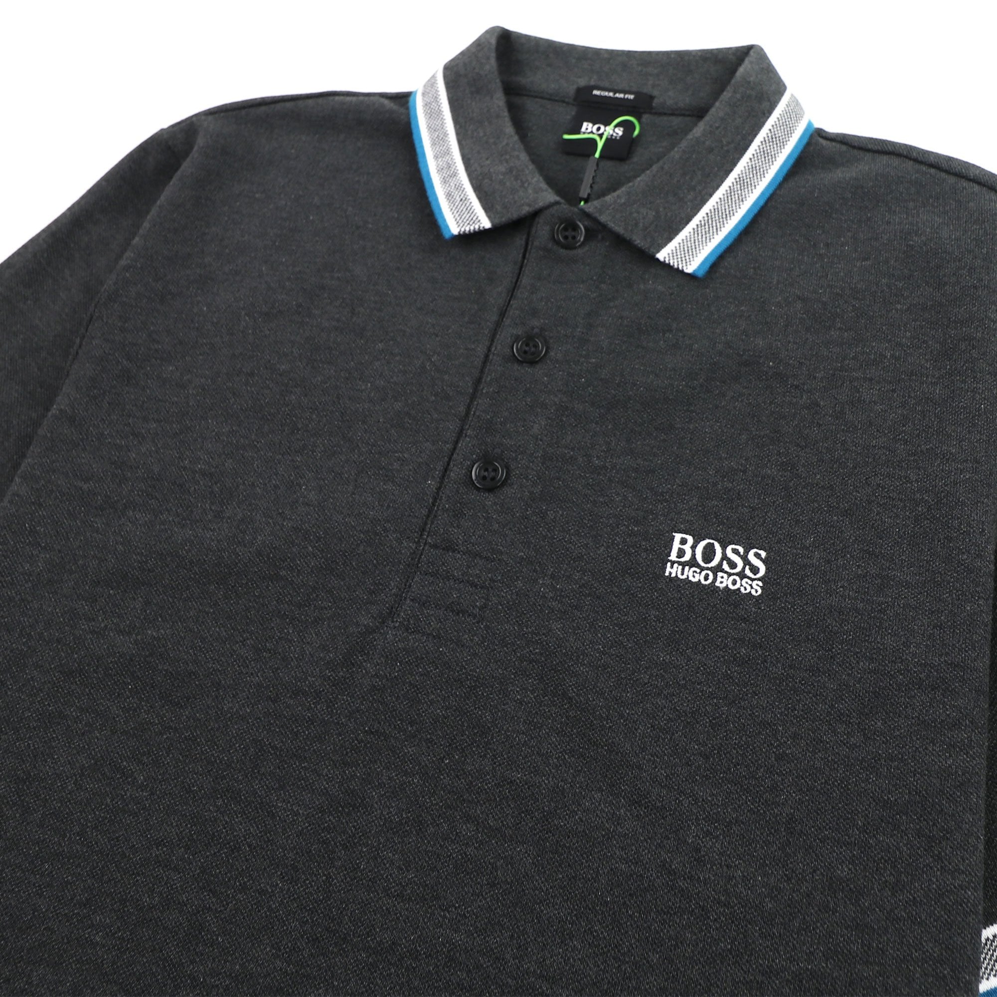 Hugo Boss Paddy Short Sleeve Polo Shirt Anthracite Grey
