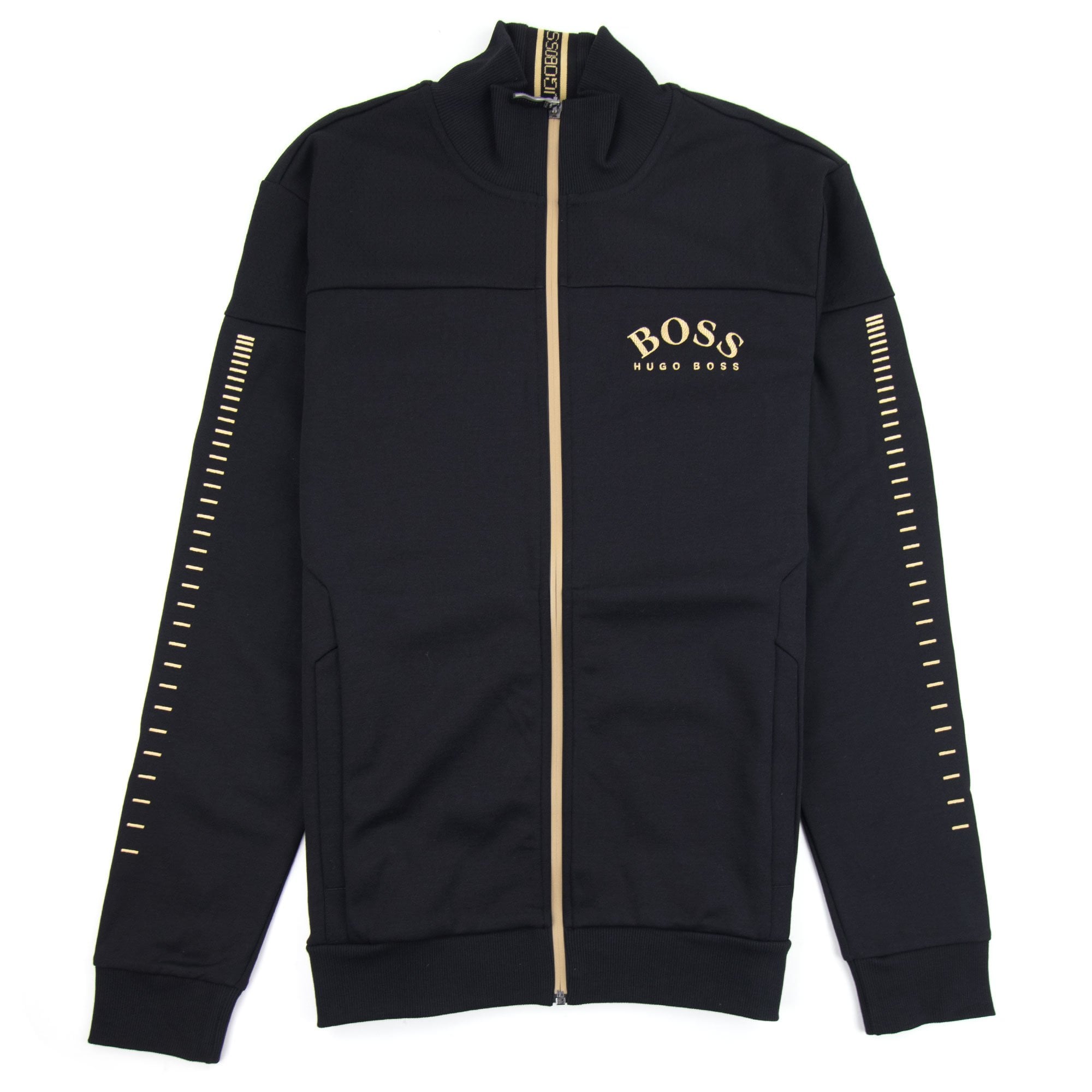 Hugo Boss Curved Logo Skaz Win Zip Up Sweat