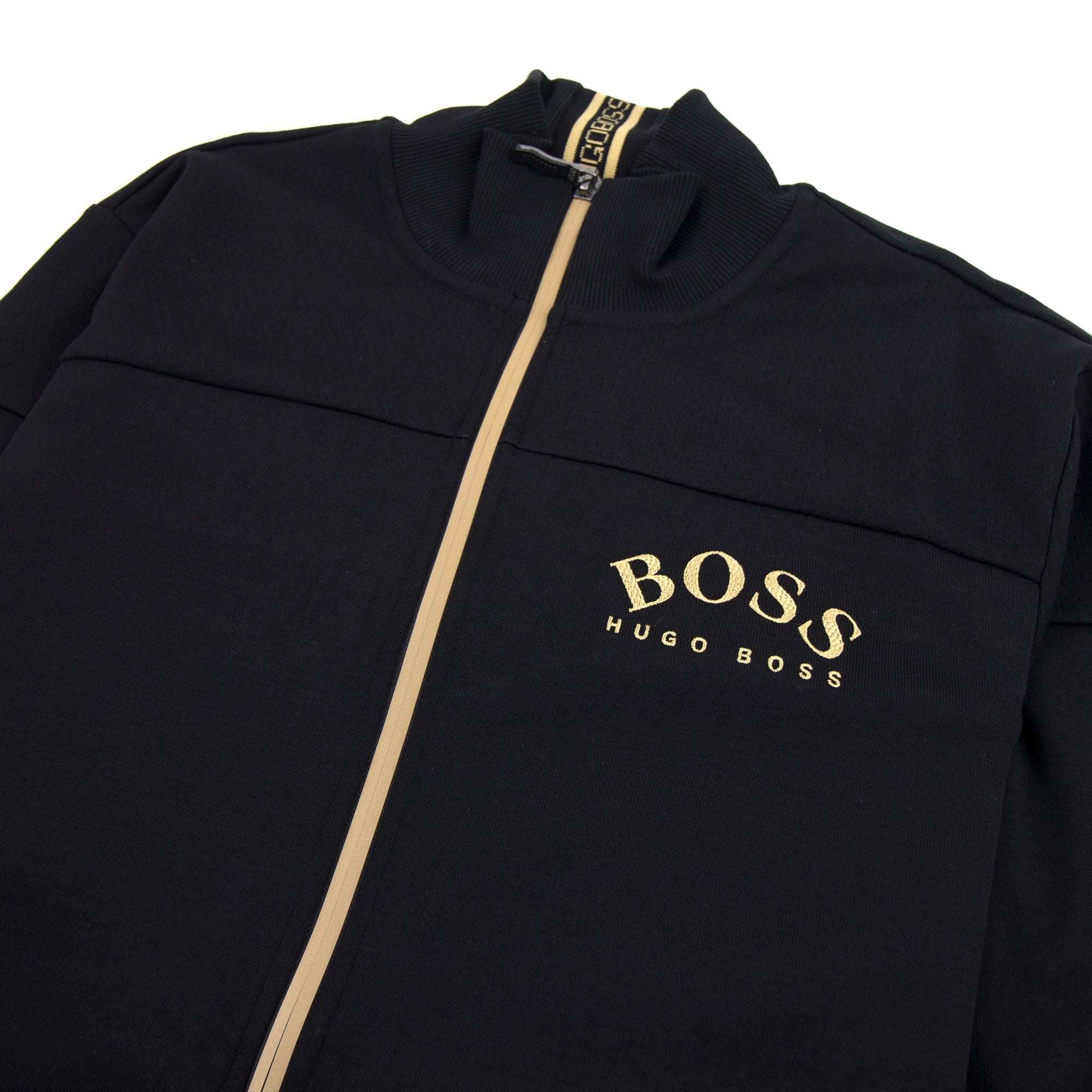 Hugo Boss Curved Logo Skaz Win Zip Up Sweat – Onu