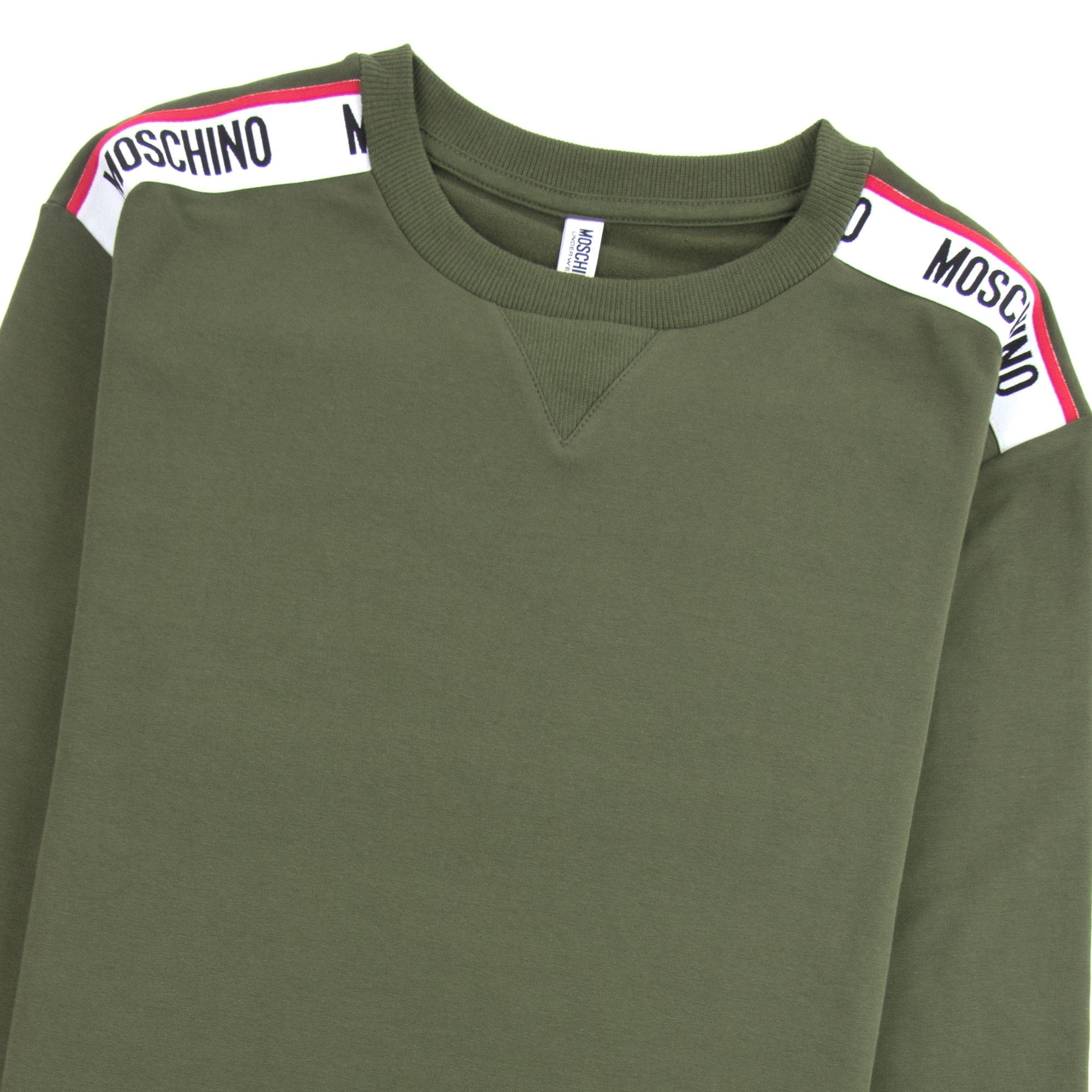 Moschino Underwear Tape Logo Sweatshirt Khaki 0430