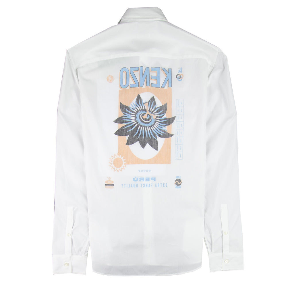 Kenzo Passion Flower Slim-fit Shirt White