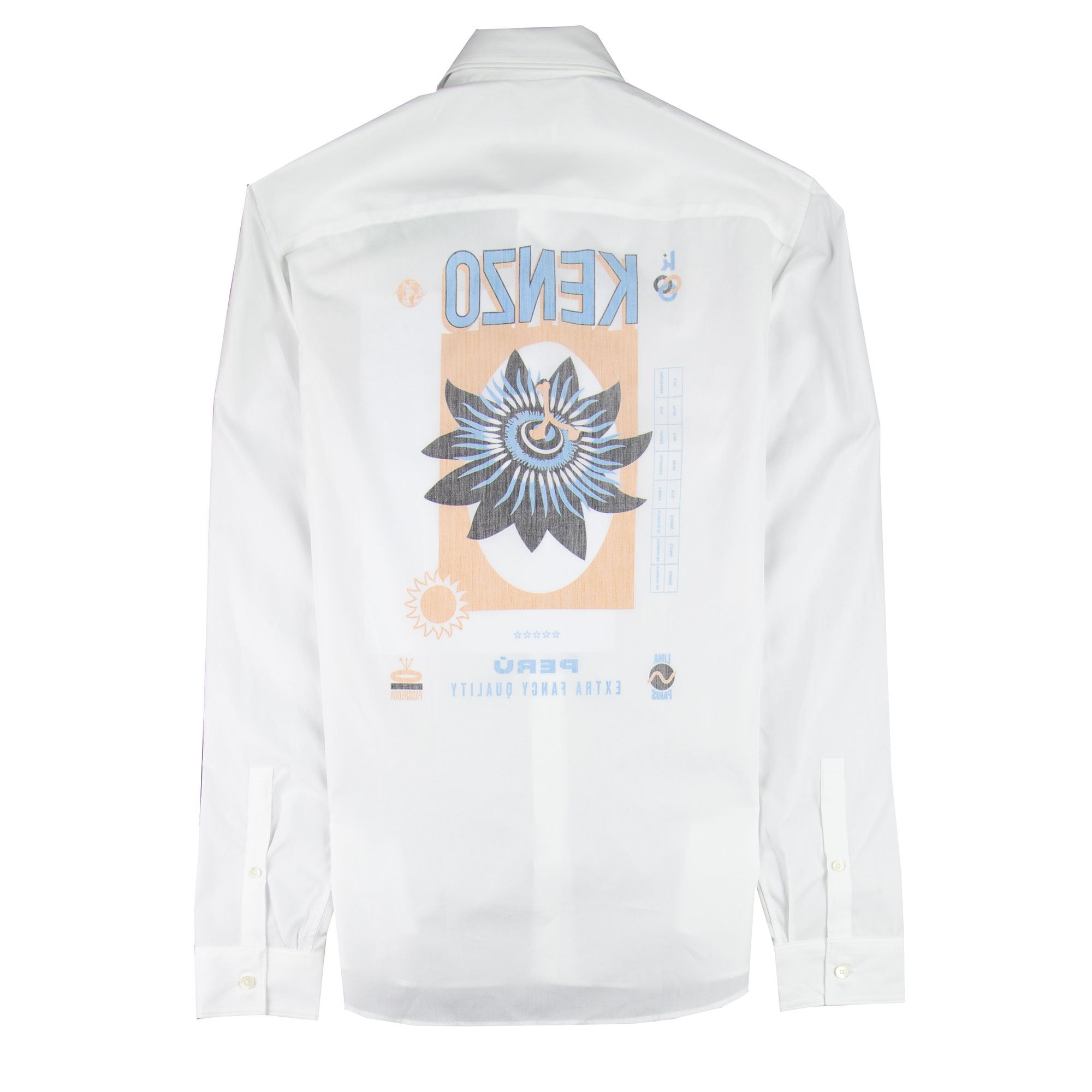 Kenzo Passion Flower Slim-fit Shirt White