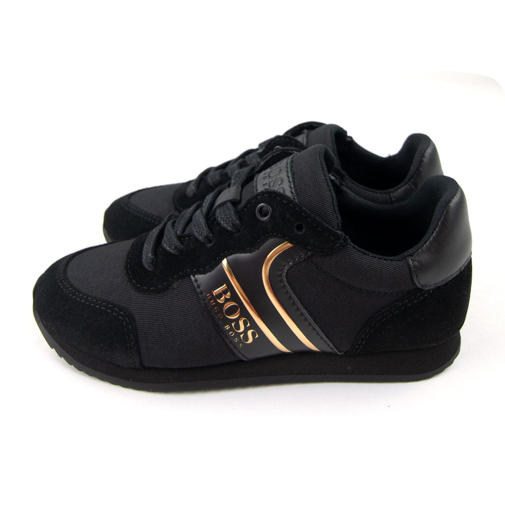 Hugo Boss Kids Low-top Hybrid Trainers With Reflective Logo Black