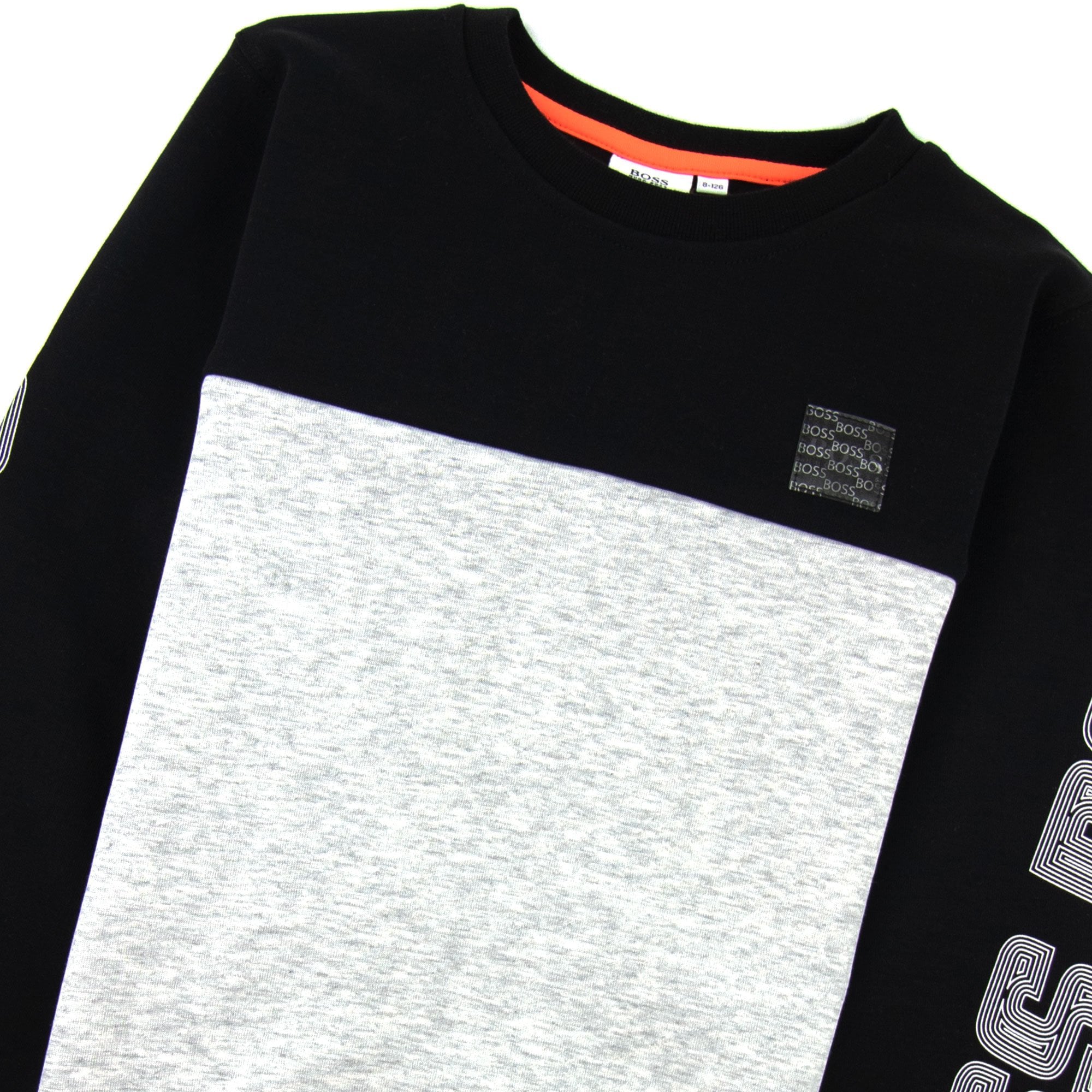 Hugo Boss Kids Logo Sleeve Sweatshirt Grey
