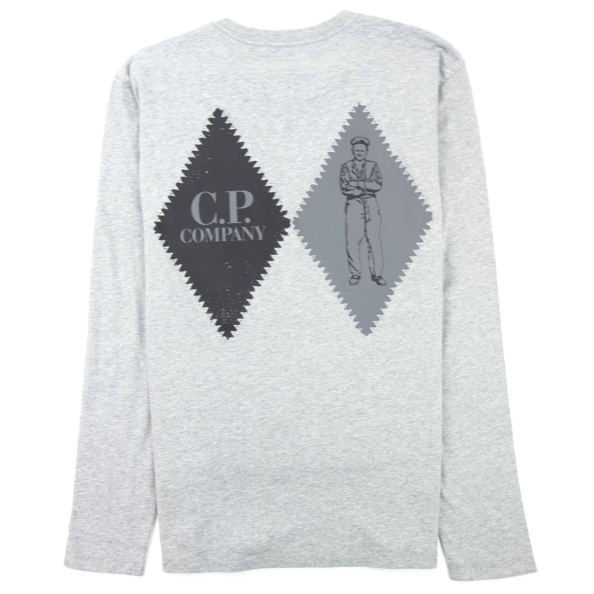 CP Company J Diamond Logo Long Sleeve T-shirt Grey M93