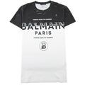 Balmain Paris Logo Print T Shirt Black/White