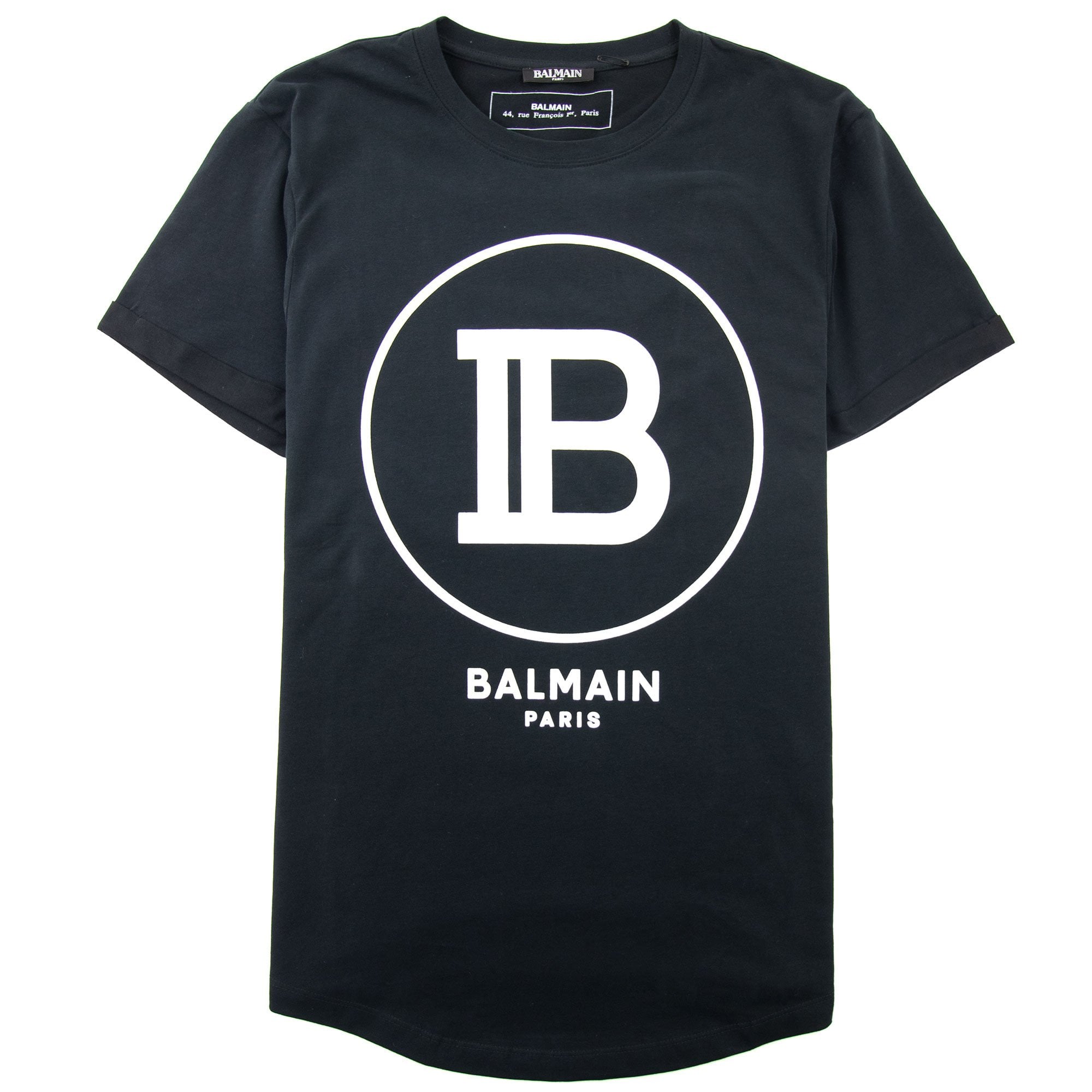 Balmain Printed Balmain Paris Logo T-Shirt Black/White | ONU – Onu