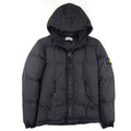 Stone Island Junior 40133 Garment Dyed Crinkle Reps Ny Down Jacket Black V0029