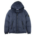 Stone Island Junior 40133 Garment Dyed Crinkle Reps Ny Down Jacket Navy Blue V0020