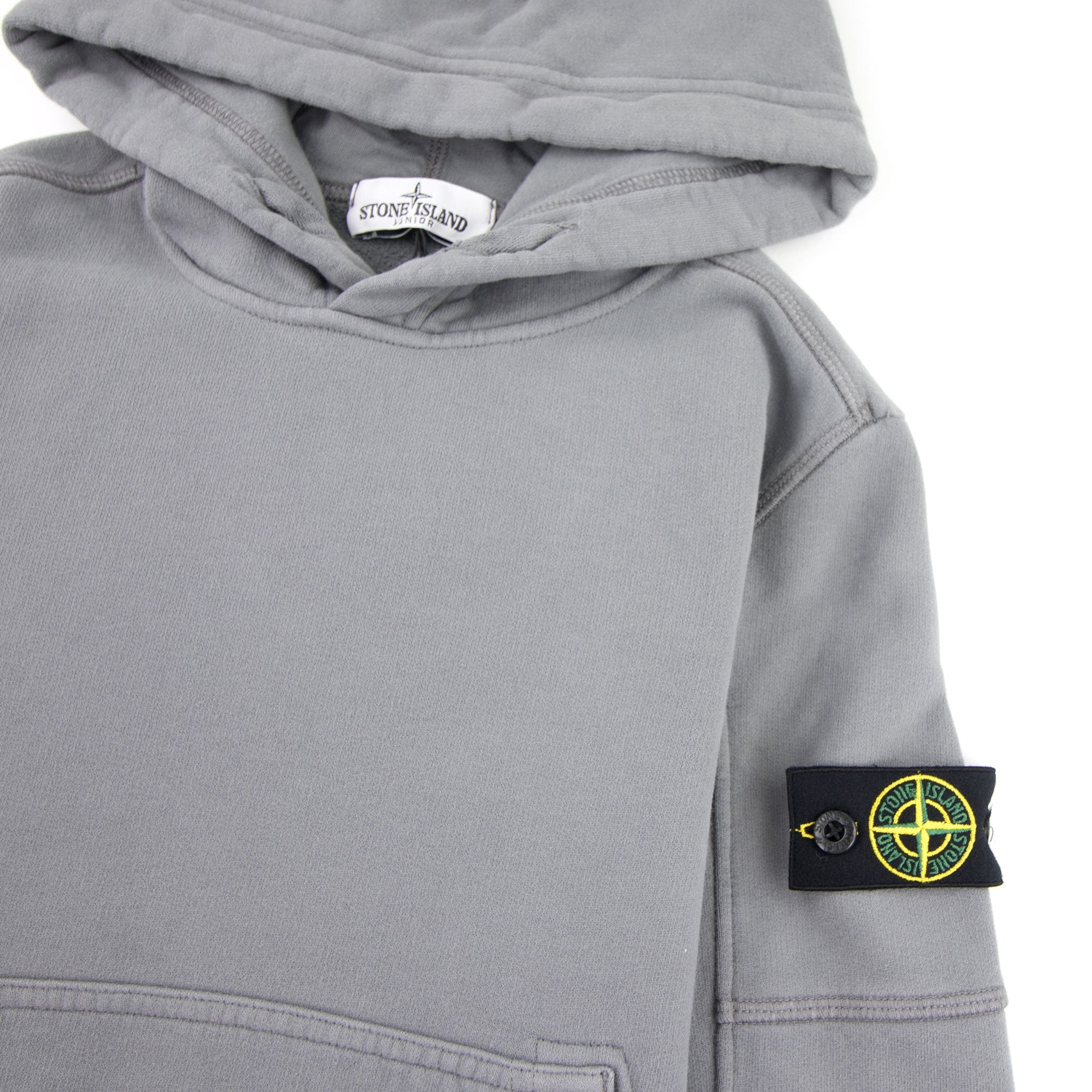 Stone Island Junior 60240 Hooded Sweatshirt Grey V0062