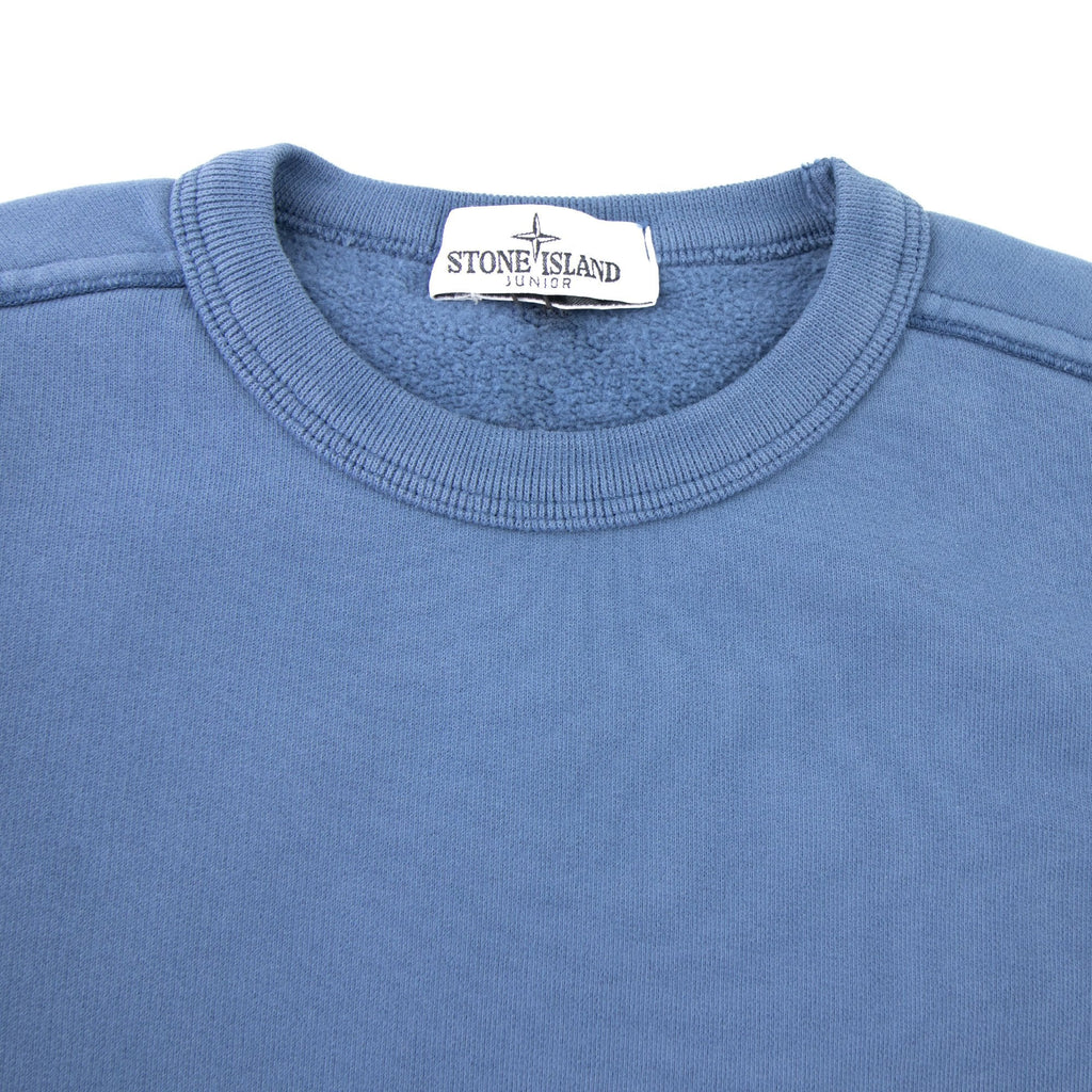 Stone Island Junior 60940 Crewneck Core Sweatshirt Avio Blue V0024